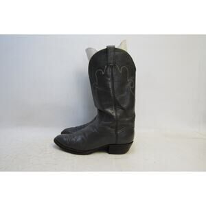 Hondo Mens Size 9.5 D Gray Leather Roper Cowboy Western Boots